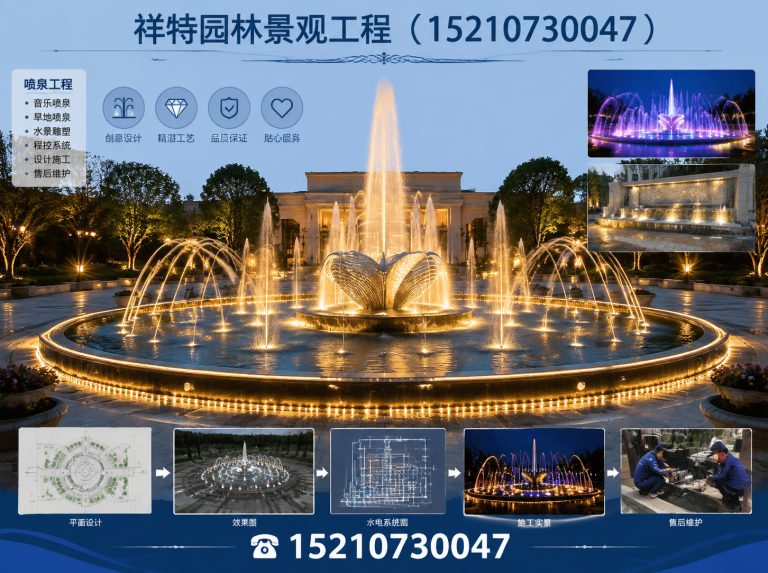 保定高新技术产业开发区广场喷泉展示图