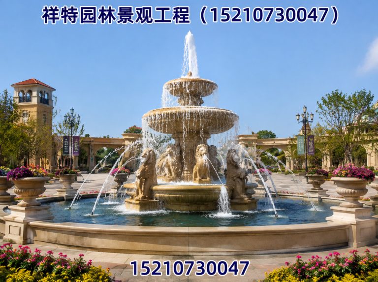 保定高新技术产业开发区景区喷泉展示图